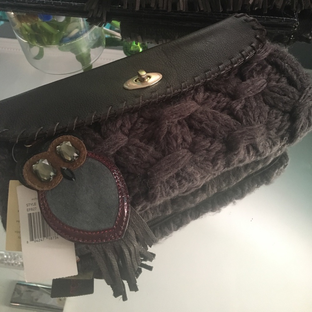 Wool clutch purse